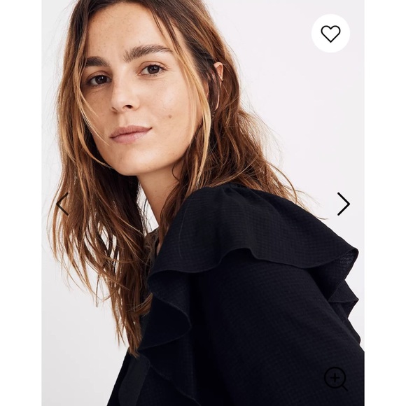 NEW! Madewell Ruffle Front Top - Picture 3 of 11